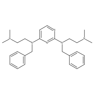 N2,N4-Dibenzyl-N2,N4-bis(2-dimethylaminoethyl)pyrimidine-2,4-diamine结构式