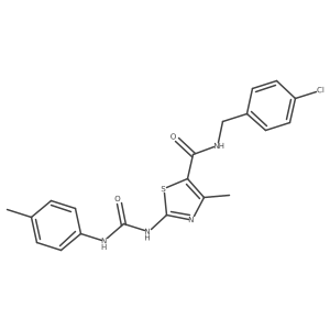 N-(4-chlorobenzyl)-4-methyl-2-(3-(p-tolyl)ureido)thiazole-5-carboxamide Structure