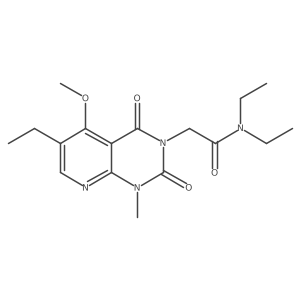 N,N-diethyl-2-(6-ethyl-5-methoxy-1-methyl-2,4-dioxo-1,2-dihydropyrido[2,3-d]pyrimidin-3(4H)-yl)acetamide结构式