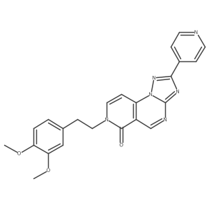 7-[2-(3,4-dimethoxyphenyl)ethyl]-2-pyridin-4-ylpyrido[3,4-e][1,2,4]triazolo[1,5-a]pyrimidin-6(7H)-one结构式