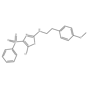 4-(benzenesulfonyl)-5-chloro-N-[2-(4-methoxyphenyl)ethyl]thiazol-2-amine结构式