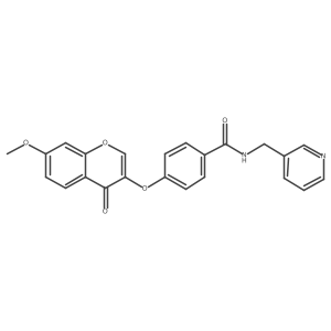 4-((7-methoxy-4-oxo-4H-chromen-3-yl)oxy)-N-(pyridin-3-ylmethyl)benzamide Structure
