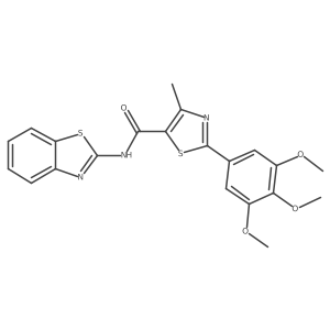 N-(1,3-benzothiazol-2-yl)-4-methyl-2-(3,4,5-trimethoxyphenyl)-1,3-thiazole-5-carboxamide结构式
