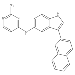 N4-(3-(naphthalen-2-yl)-1H-indazol-5-yl)pyrimidine-2,4-diamine结构式