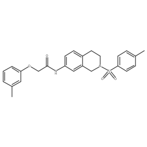 2-(m-tolyloxy)-N-(2-tosyl-1,2,3,4-tetrahydroisoquinolin-7-yl)acetamide Structure