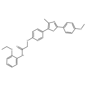 N-(2-ethoxyphenyl)-2-((6-(2-(4-methoxyphenyl)-4-methylthiazol-5-yl)pyridazin-3-yl)thio)acetamide Structure