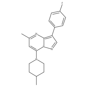 3-(4-Fluorophenyl)-5-methyl-7-(4-methylpiperidin-1-yl)pyrazolo[1,5-a]pyrimidine Structure