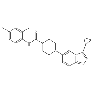 4-{3-cyclopropyl-[1,2,4]triazolo[4,3-b]pyridazin-6-yl}-N-(2,4-difluorophenyl)piperazine-1-carboxamide结构式