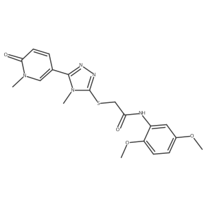 N-(2,5-dimethoxyphenyl)-2-{[4-methyl-5-(1-methyl-6-oxo-1,6-dihydropyridin-3-yl)-4H-1,2,4-triazol-3-yl]sulfanyl}acetamide Structure