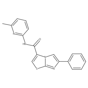 N-(6-methylpyridin-2-yl)-6-phenylimidazo[2,1-b]thiazole-3-carboxamide结构式