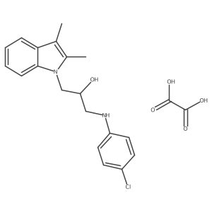 1-((4-chlorophenyl)amino)-3-(2,3-dimethyl-1H-indol-1-yl)propan-2-ol oxalate结构式