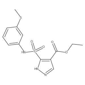 ethyl 5-{[3-(methylsulfanyl)phenyl]sulfamoyl}-1H-pyrazole-4-carboxylate结构式