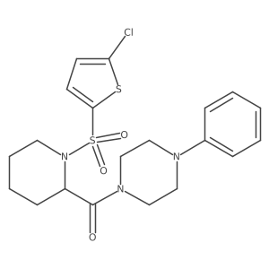 (1-((5-Chlorothiophen-2-yl)sulfonyl)piperidin-2-yl)(4-phenylpiperazin-1-yl)methanone Structure