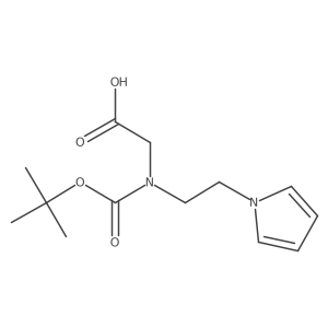 ((Tert-butoxycarbonyl)[2-(1H-pyrrol-1-YL)ethyl]amino)acetic acid结构式
