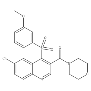 (6-Chloro-4-((3-methoxyphenyl)sulfonyl)quinolin-3-yl)(morpholino)methanone Structure