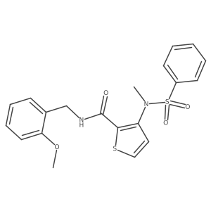 N-[(2-methoxyphenyl)methyl]-3-(N-methylbenzenesulfonamido)thiophene-2-carboxamide结构式
