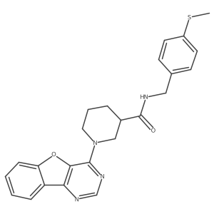 1-([1]benzofuro[3,2-d]pyrimidin-4-yl)-N-[4-(methylsulfanyl)benzyl]piperidine-3-carboxamide Structure