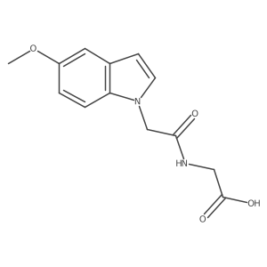 N-[(5-methoxy-1H-indol-1-yl)acetyl]glycine Structure