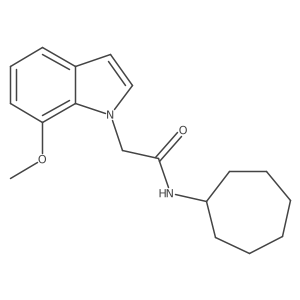 COc1cccc2ccn(CC(=O)NC3CCCCCC3)c12结构式