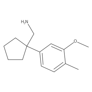 1-(3-Methoxy-4-methylphenyl)cyclopentanemethanamine结构式