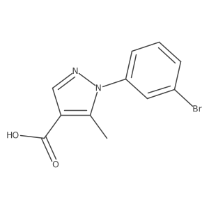 1-(3-bromophenyl)-5-methyl-1H-pyrazole-4-carboxylic acid结构式