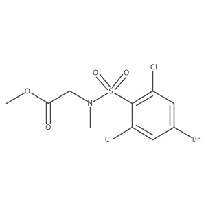 Glycine, N-[(4-bromo-2,6-dichlorophenyl)sulfonyl]-N-methyl-, methyl ester Structure