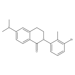 2-(3-Bromo-2-methyl-phenyl)-6-dimethylamino-3,4-dihydro-2H-isoquinolin-1-one Structure