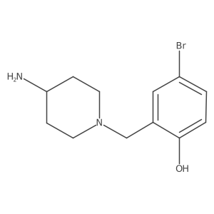 2-((4-Aminopiperidin-1-yl)methyl)-4-bromophenol Structure