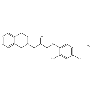 1-(2,4-dibromophenoxy)-3-(3,4-dihydroisoquinolin-2(1H)-yl)propan-2-ol hydrochloride结构式