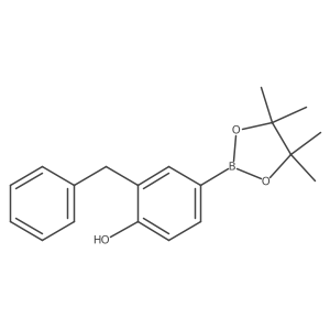 2-Benzyl-4-(4,4,5,5-tetramethyl-1,3,2-dioxaborolan-2-yl)phenol结构式