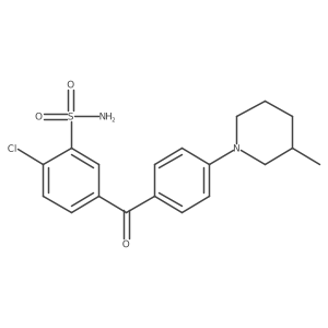 2-Chloro-5-[4-(3-methyl-piperidin-1-yl)-benzoyl]-benzenesulfonamide结构式