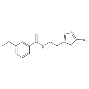 N-[2-(5-amino-1,3,4-thiadiazol-2-yl)ethyl]-3-methoxybenzamide结构式