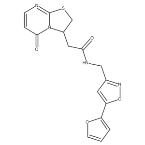 N-((5-(furan-2-yl)isoxazol-3-yl)methyl)-2-(5-oxo-3,5-dihydro-2H-thiazolo[3,2-a]pyrimidin-3-yl)acetamide Structure