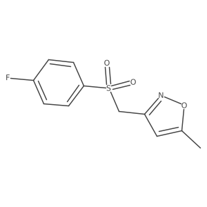 3-(((4-Fluorophenyl)sulfonyl)methyl)-5-methylisoxazole结构式
