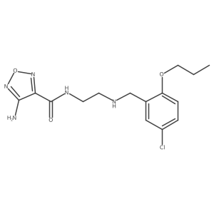4-Amino-N-[2-[[(5-chloro-2-propoxyphenyl)methyl]amino]ethyl]-1,2,5-oxadiazole-3-carboxamide Structure