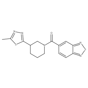 Benzo[c][1,2,5]thiadiazol-5-yl(3-(5-methyl-1,3,4-thiadiazol-2-yl)piperidin-1-yl)methanone Structure