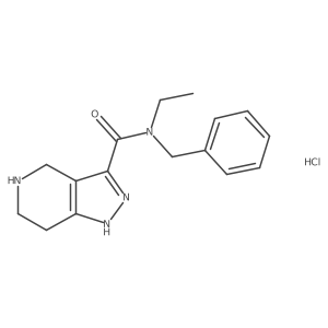 N-Benzyl-N-ethyl-4,5,6,7-tetrahydro-1H-pyrazolo[4,3-c]pyridine-3-carboxamide hydrochloride Structure