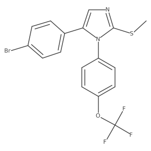 5-(4-bromophenyl)-2-(methylthio)-1-(4-(trifluoromethoxy)phenyl)-1H-imidazole结构式