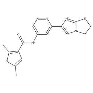 N-(3-(2,3-dihydroimidazo[2,1-b]thiazol-6-yl)phenyl)-2,5-dimethylfuran-3-carboxamide结构式