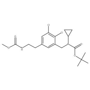 1,1-Dimethylethyl cyclopropyl{[2,3-dichloro-5-(2-{[(methyloxy)carbonyl]amino}ethyl)phenyl]methyl}carbamate Structure