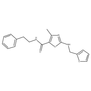 2-[(furan-2-ylmethyl)amino]-4-methyl-N-(2-phenylethyl)-1,3-thiazole-5-carboxamide Structure