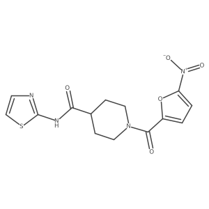1-(5-nitrofuran-2-carbonyl)-N-(thiazol-2-yl)piperidine-4-carboxamide Structure