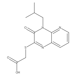 [(4-Isobutyl-3-oxo-3,4-dihydropyrido[2,3-b]pyrazin-2-yl)thio]acetic acid Structure