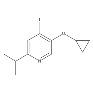 5-Cyclopropoxy-4-iodo-2-isopropylpyridine Structure