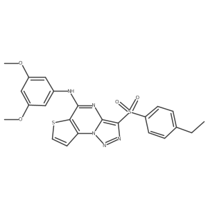 N-(3,5-dimethoxyphenyl)-10-(4-ethylbenzenesulfonyl)-5-thia-1,8,11,12-tetraazatricyclo[7.3.0.0^{2,6}]dodeca-2(6),3,7,9,11-pentaen-7-amine Structure