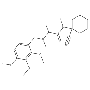 N-(1-cyanocyclohexyl)-N-methyl-2-{methyl[(2,3,4-trimethoxyphenyl)methyl]amino}propanamide Structure