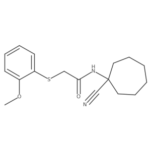 N-(1-cyanocycloheptyl)-2-[(2-methoxyphenyl)sulfanyl]acetamide Structure