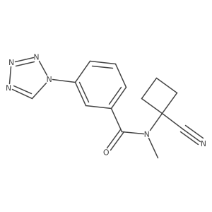 N-(1-cyanocyclobutyl)-N-methyl-3-(1H-1,2,3,4-tetrazol-1-yl)benzamide Structure