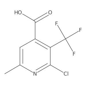4-Pyridinecarboxylic acid, 2-chloro-6-methyl-3-(trifluoromethyl)- Structure