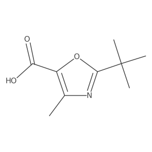 2-(tert-Butyl)-4-methyloxazole-5-carboxylic acid Structure
